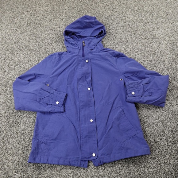Appleseed's Jackets & Blazers - Appleseeds Jacket Womens Small Blue Hooded Full Zip Lightweight Windbreaker Coat